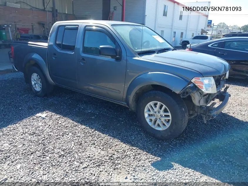 NISSAN NAVARA (FRONTIER) 2019, VIN 1N6DD0EV5KN781093