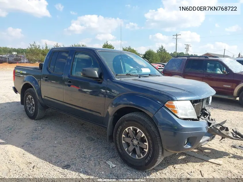 NISSAN NAVARA (FRONTIER) 2019, VIN 1N6DD0ER7KN768722