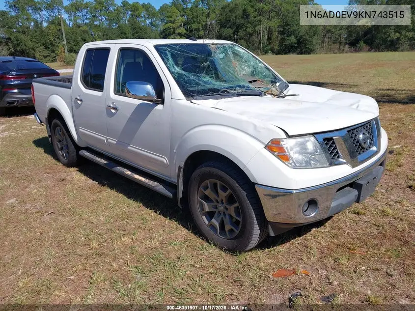 NISSAN NAVARA (FRONTIER) 2019, VIN 1N6AD0EV9KN743515