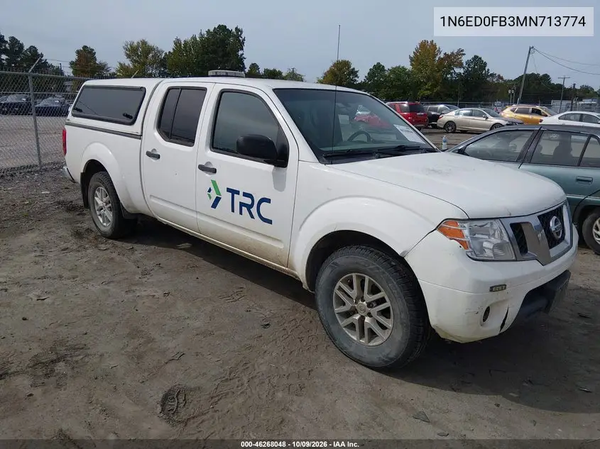 NISSAN NAVARA (FRONTIER) 2021, VIN 1N6ED0FB3MN713774