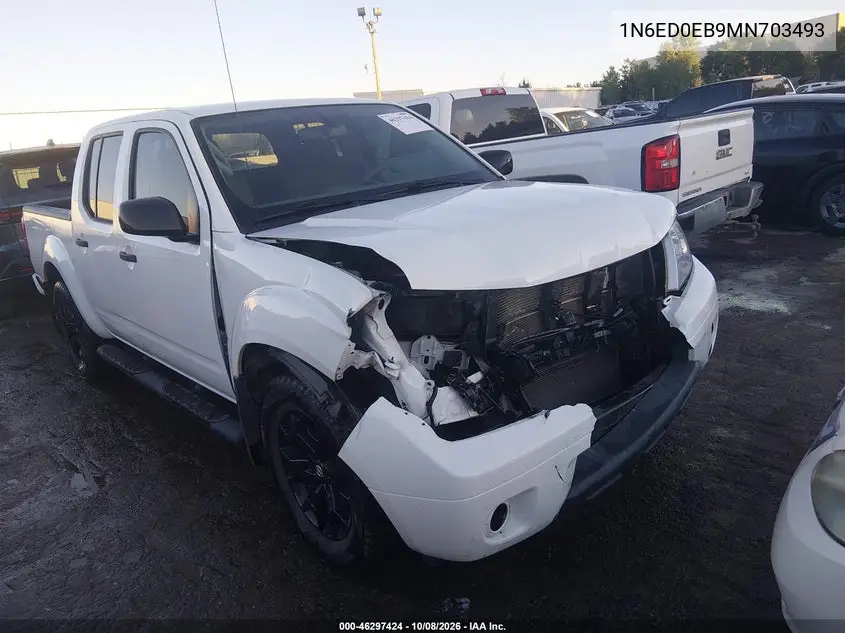 NISSAN NAVARA (FRONTIER) 2021, VIN 1N6ED0EB9MN703493
