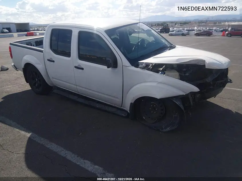NISSAN NAVARA (FRONTIER) 2021, VIN 1N6ED0EAXMN722593