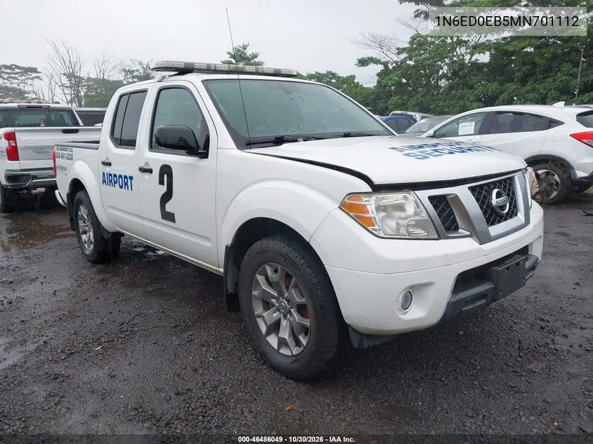 NISSAN NAVARA (FRONTIER) 2021, VIN 1N6ED0EB5MN701112