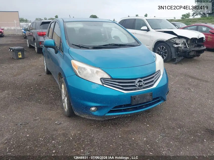 NISSAN NOTE 2014, VIN 3N1CE2CP4EL382419