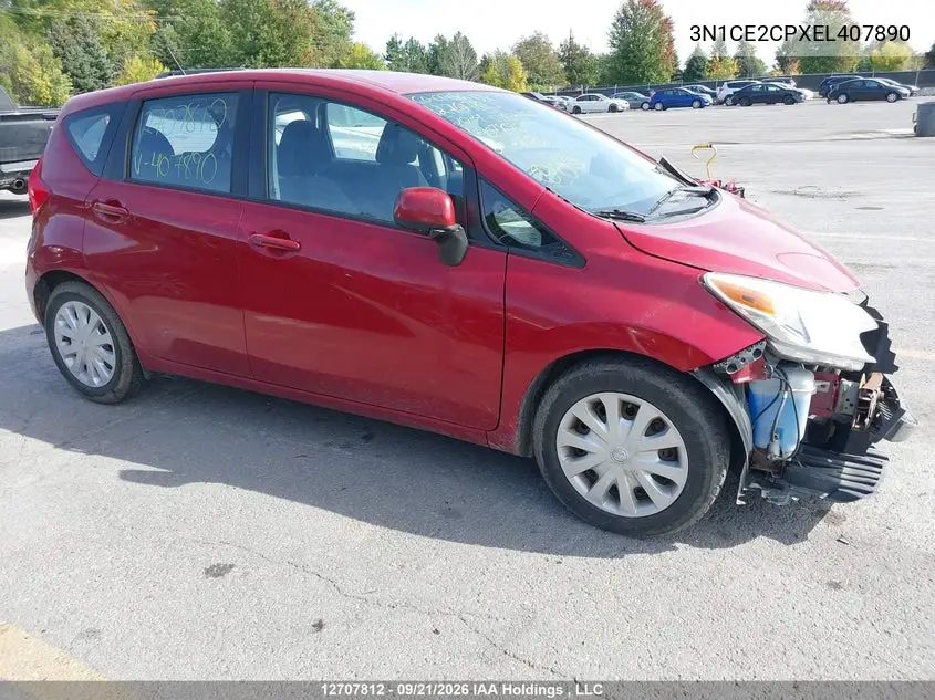 NISSAN NOTE 2014, VIN 3N1CE2CPXEL407890
