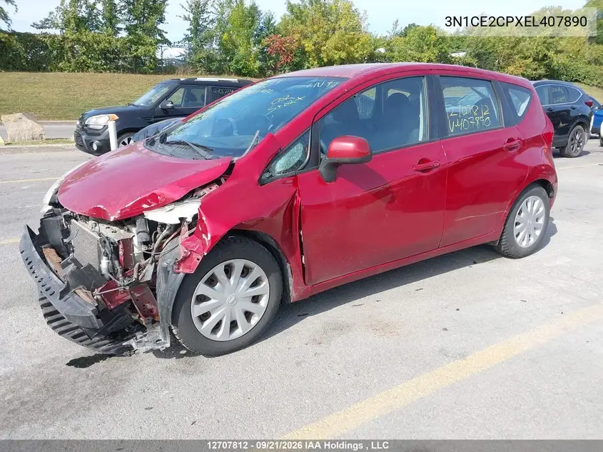 2014 NISSAN NOTE VIN 3N1CE2CPXEL407890 — фото 2