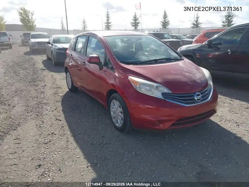 NISSAN NOTE 2014, VIN 3N1CE2CPXEL371361