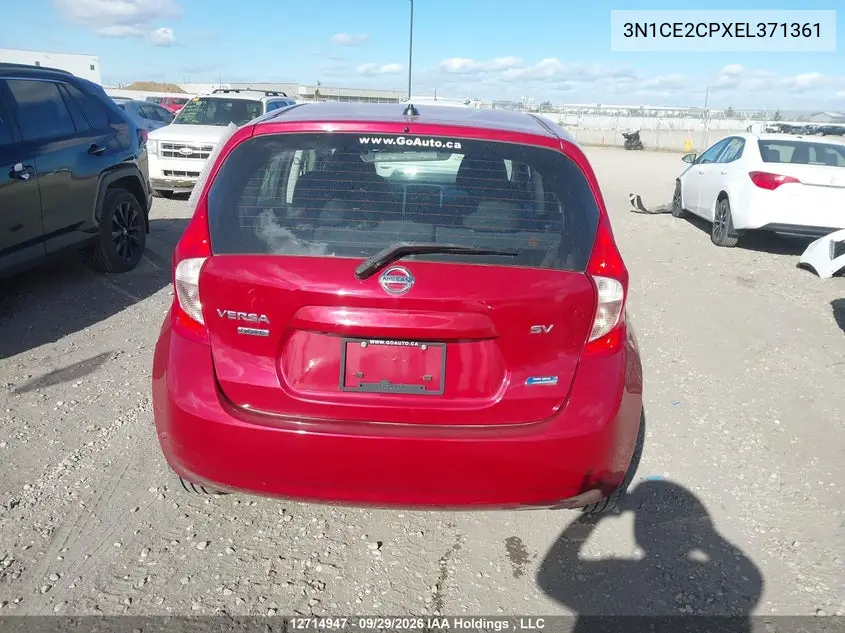 2014 NISSAN NOTE VIN 3N1CE2CPXEL371361 — фото 16