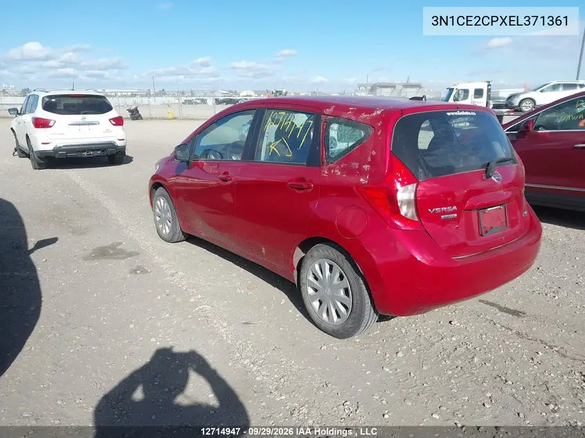 2014 NISSAN NOTE VIN 3N1CE2CPXEL371361 — фото 3