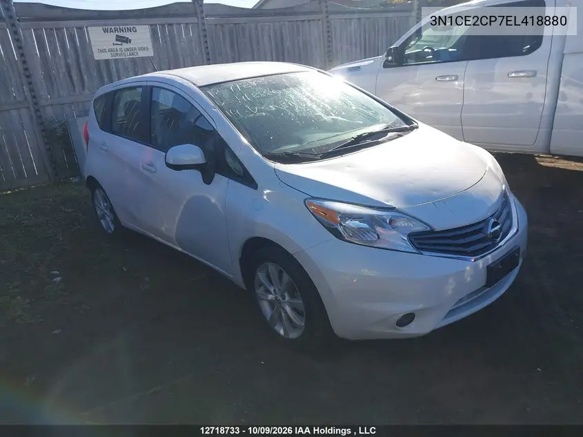 NISSAN NOTE 2014, VIN 3N1CE2CP7EL418880