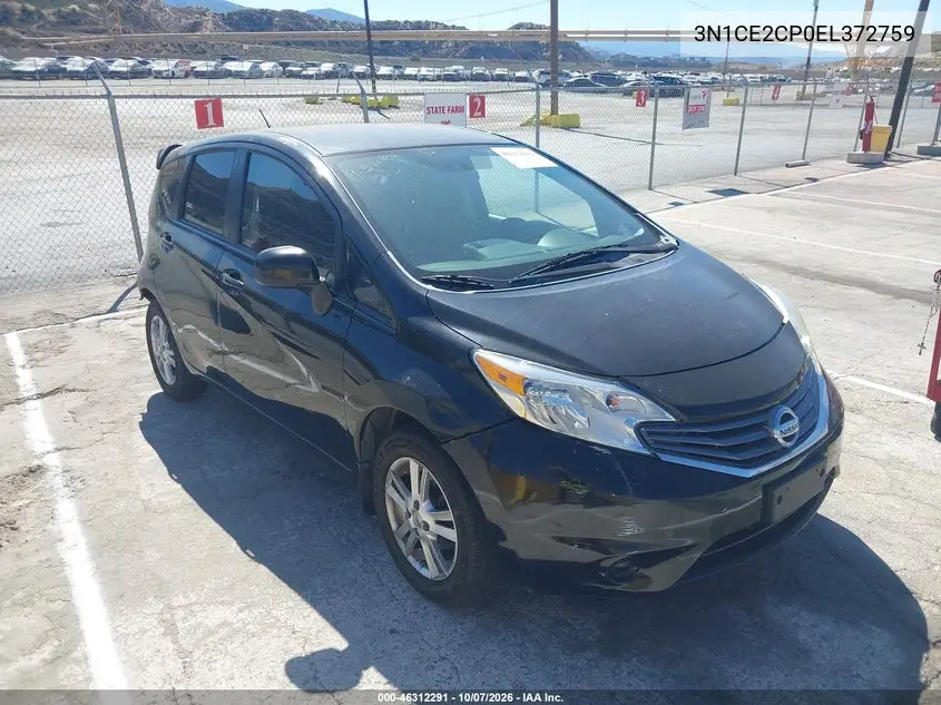 NISSAN NOTE 2014, VIN 3N1CE2CP0EL372759