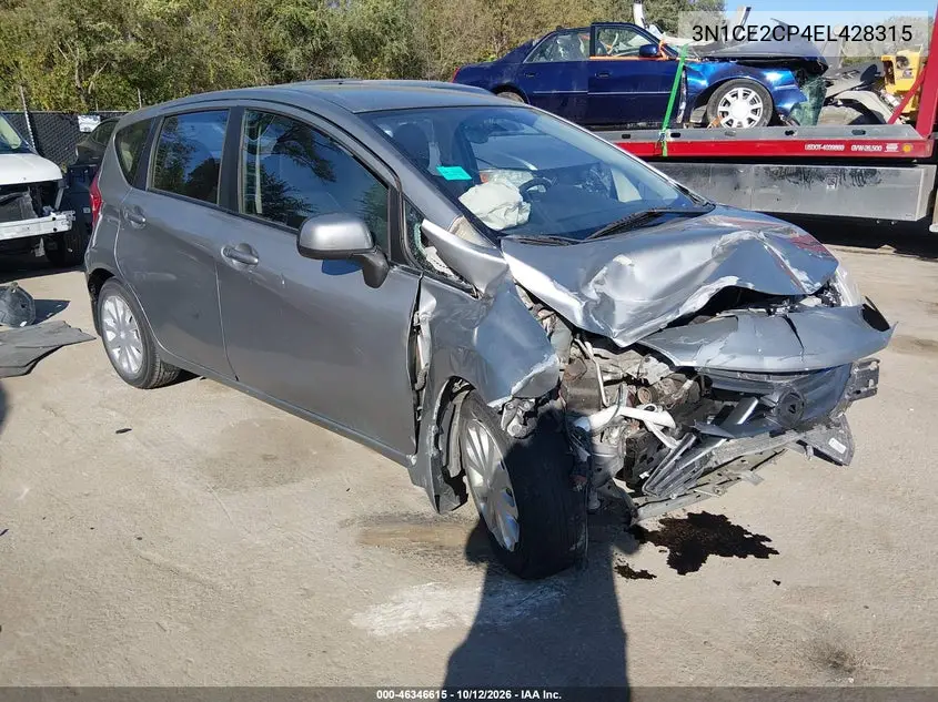 NISSAN NOTE 2014, VIN 3N1CE2CP4EL428315