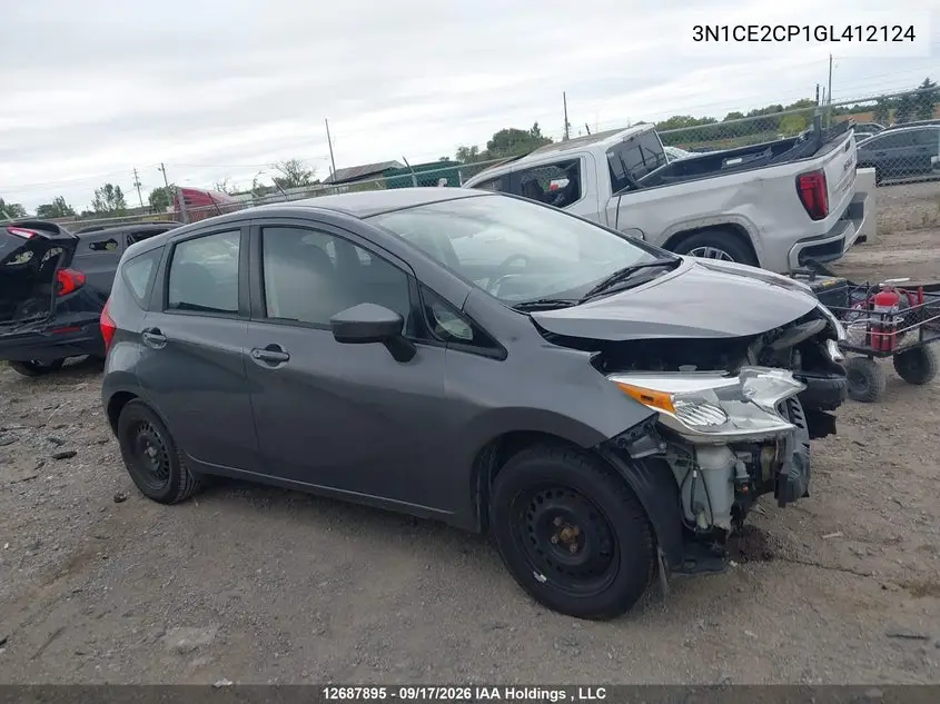 NISSAN NOTE 2016, VIN 3N1CE2CP1GL412124