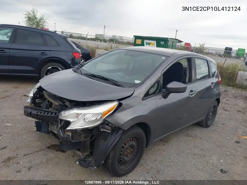 2016 NISSAN NOTE VIN 3N1CE2CP1GL412124 — фото 2