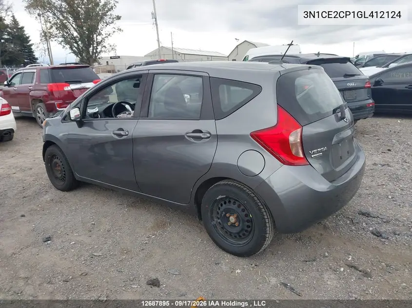 2016 NISSAN NOTE VIN 3N1CE2CP1GL412124 — фото 3