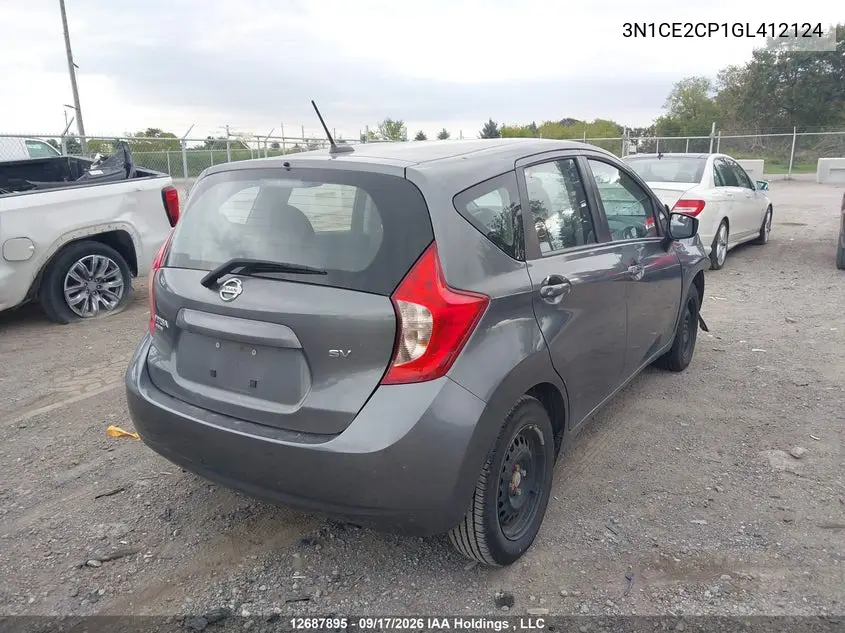 2016 NISSAN NOTE VIN 3N1CE2CP1GL412124 — фото 4