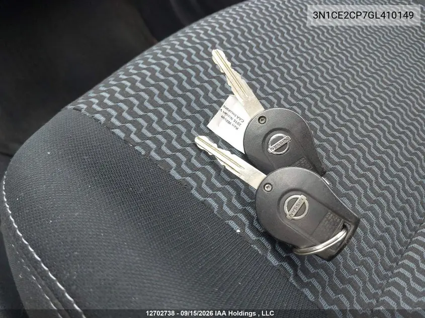 2016 NISSAN NOTE VIN 3N1CE2CP7GL410149 — фото 11