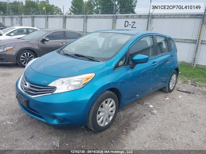 2016 NISSAN NOTE VIN 3N1CE2CP7GL410149 — фото 2