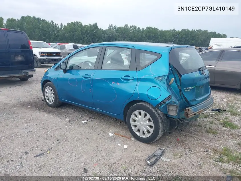 2016 NISSAN NOTE VIN 3N1CE2CP7GL410149 — фото 3