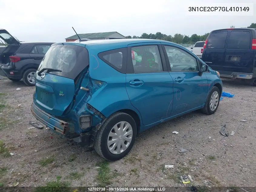 2016 NISSAN NOTE VIN 3N1CE2CP7GL410149 — фото 4