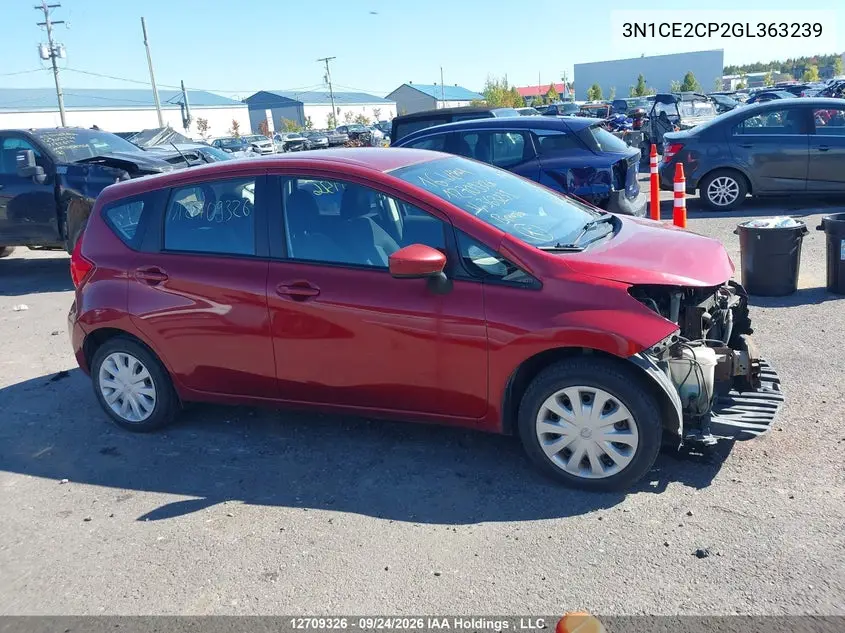 2016 NISSAN NOTE VIN 3N1CE2CP2GL363239 — фото 14