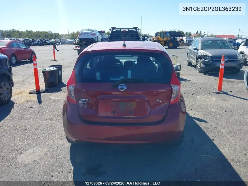 2016 NISSAN NOTE VIN 3N1CE2CP2GL363239 — фото 17