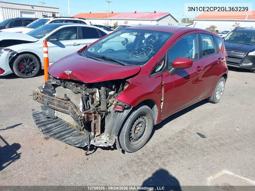 2016 NISSAN NOTE VIN 3N1CE2CP2GL363239 — фото 2