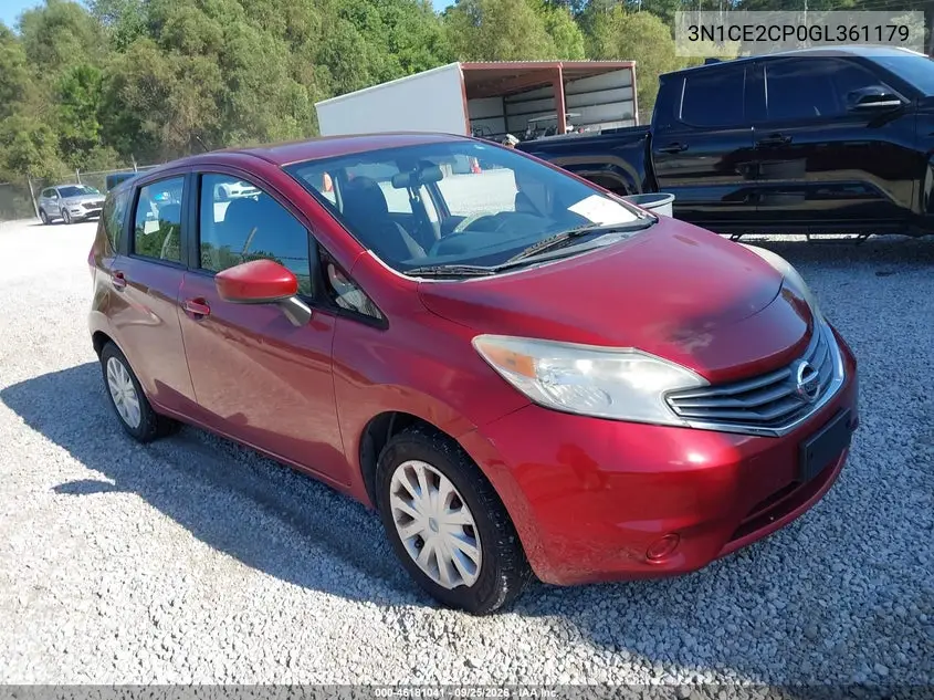 NISSAN NOTE 2016, VIN 3N1CE2CP0GL361179