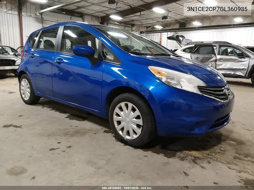 NISSAN NOTE 2016, VIN 3N1CE2CP7GL360935