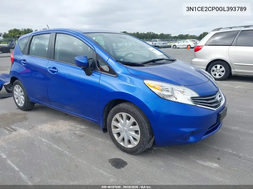 NISSAN NOTE 2016, VIN 3N1CE2CP0GL393789