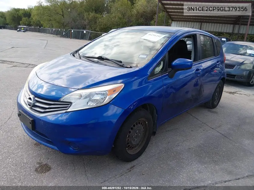 2016 NISSAN NOTE VIN 3N1CE2CP9GL379356 — фото 2