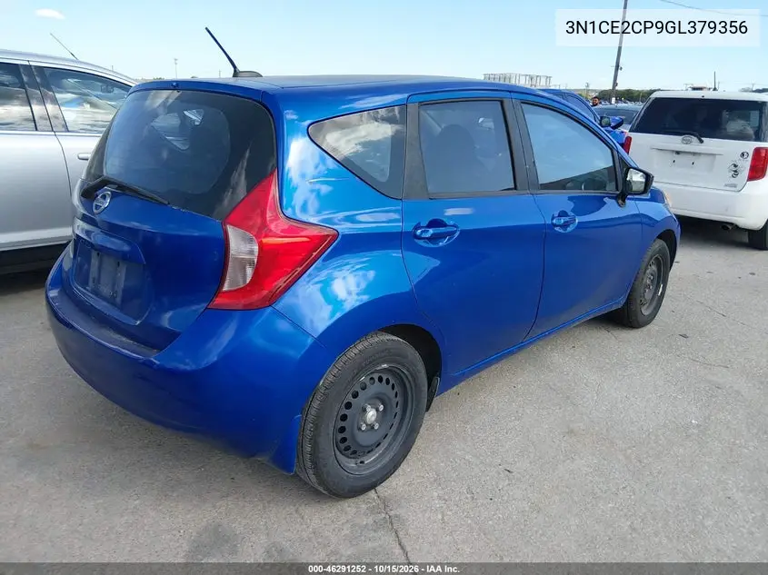 2016 NISSAN NOTE VIN 3N1CE2CP9GL379356 — фото 4