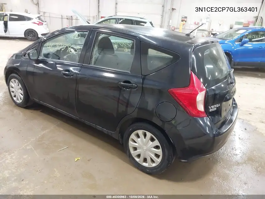 2016 NISSAN NOTE VIN 3N1CE2CP7GL363401 — фото 3