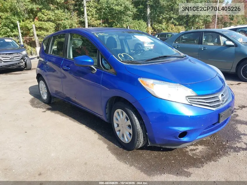 NISSAN NOTE 2016, VIN 3N1CE2CP7GL405226