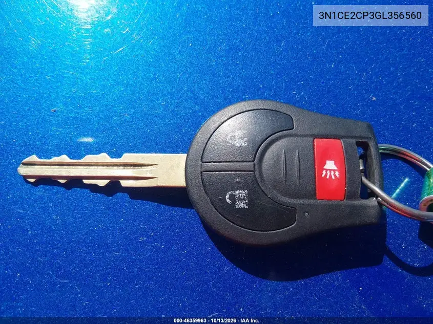 2016 NISSAN NOTE VIN 3N1CE2CP3GL356560 — фото 11