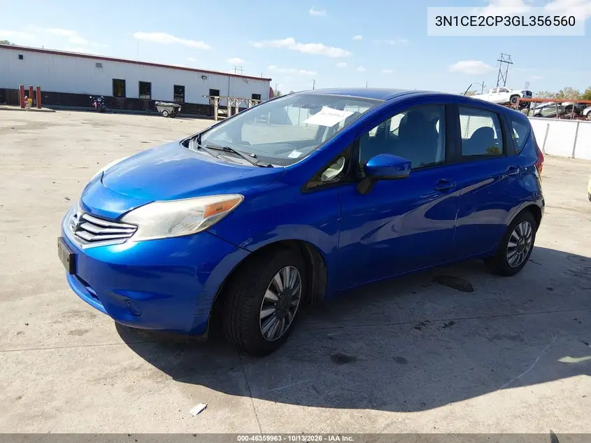 2016 NISSAN NOTE VIN 3N1CE2CP3GL356560 — фото 2