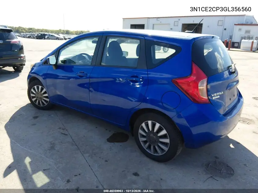 2016 NISSAN NOTE VIN 3N1CE2CP3GL356560 — фото 3