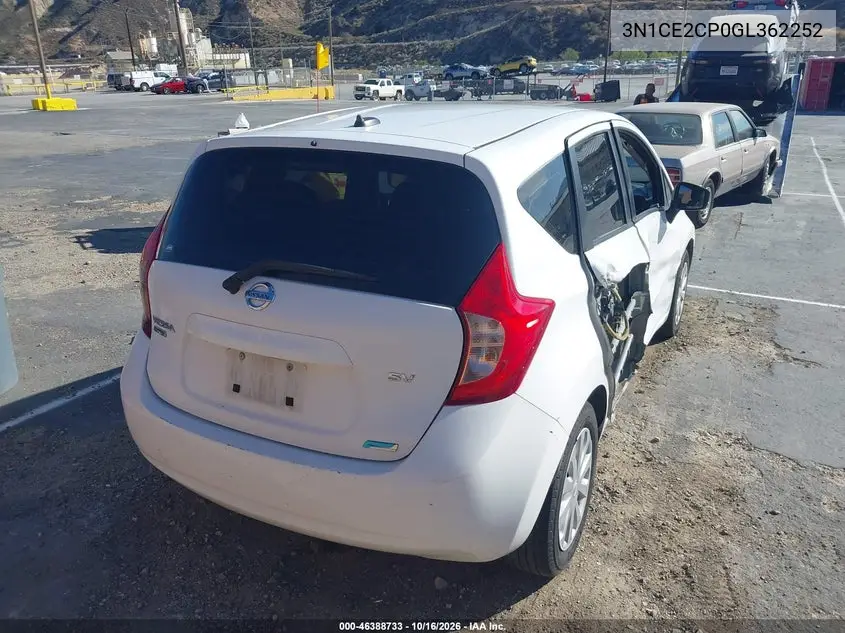 2016 NISSAN NOTE VIN 3N1CE2CP0GL362252 — фото 4