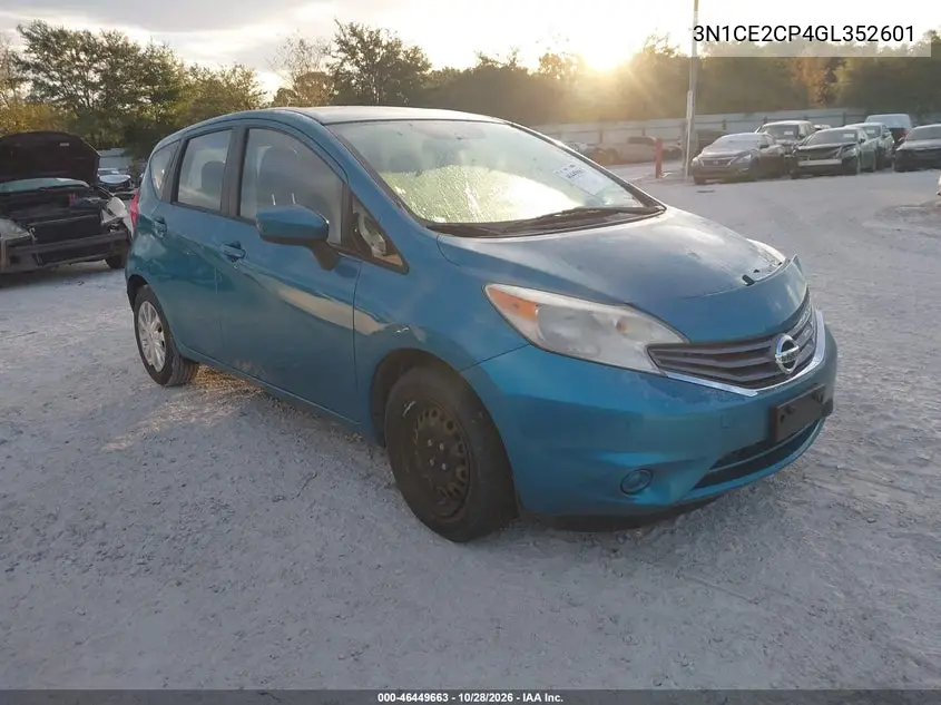 NISSAN NOTE 2016, VIN 3N1CE2CP4GL352601