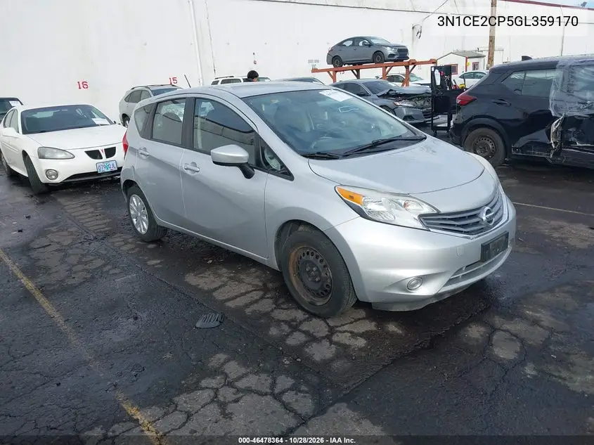 NISSAN NOTE 2016, VIN 3N1CE2CP5GL359170
