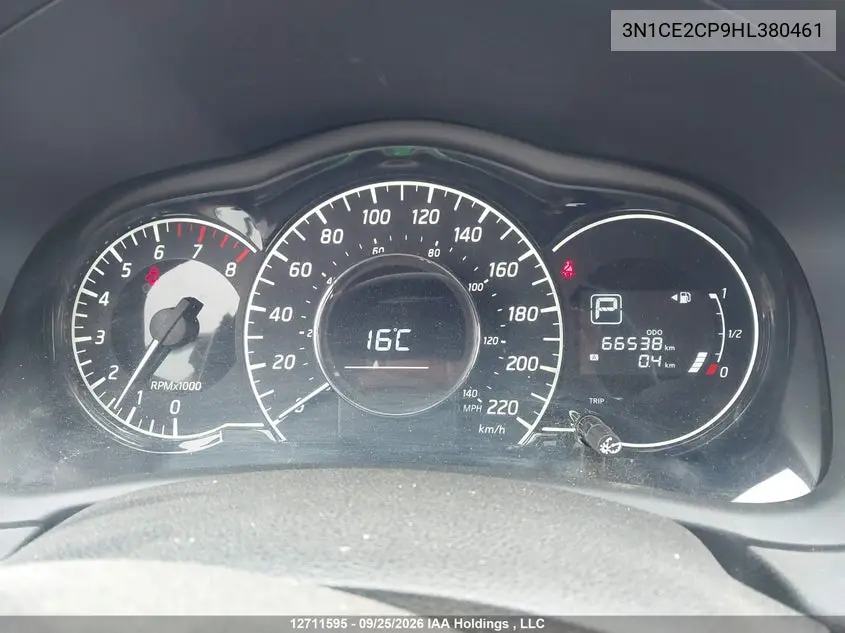 2017 NISSAN NOTE VIN 3N1CE2CP9HL380461 — фото 7