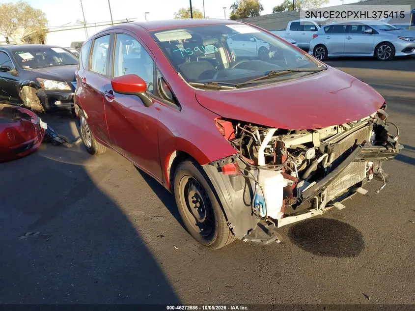 NISSAN NOTE 2017, VIN 3N1CE2CPXHL375415