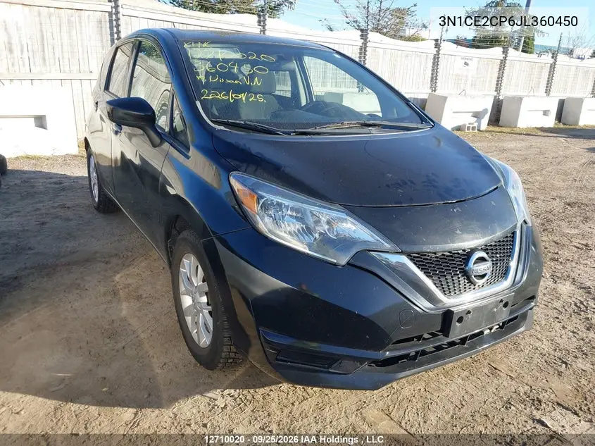 NISSAN NOTE 2018, VIN 3N1CE2CP6JL360450