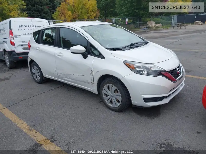 NISSAN NOTE 2018, VIN 3N1CE2CP0JL371640