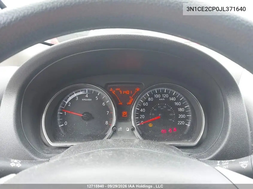 2018 NISSAN NOTE VIN 3N1CE2CP0JL371640 — фото 7