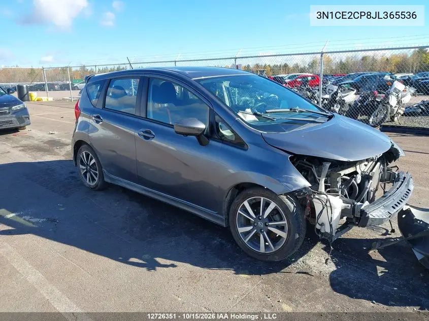 NISSAN NOTE 2018, VIN 3N1CE2CP8JL365536
