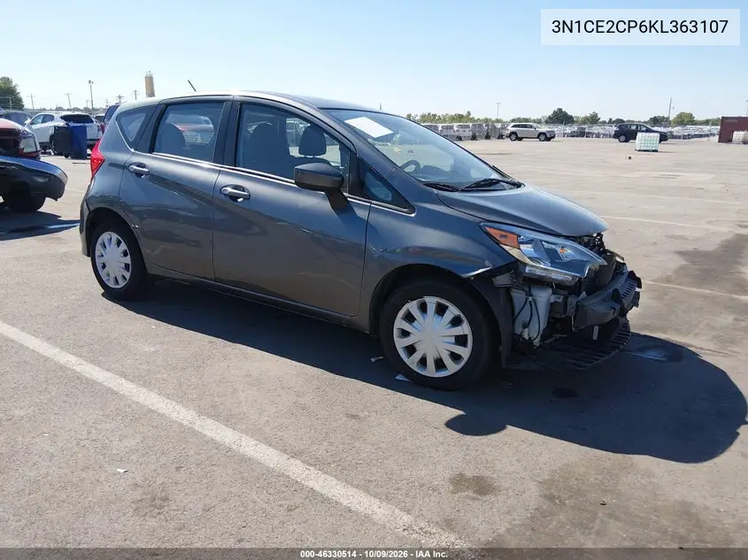NISSAN NOTE 2019, VIN 3N1CE2CP6KL363107