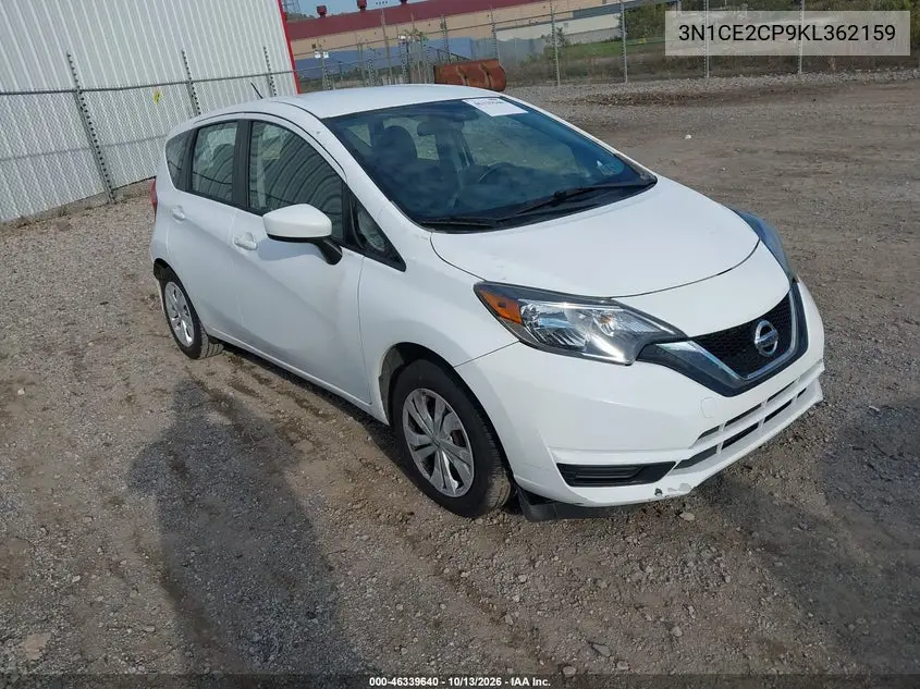 NISSAN NOTE 2019, VIN 3N1CE2CP9KL362159