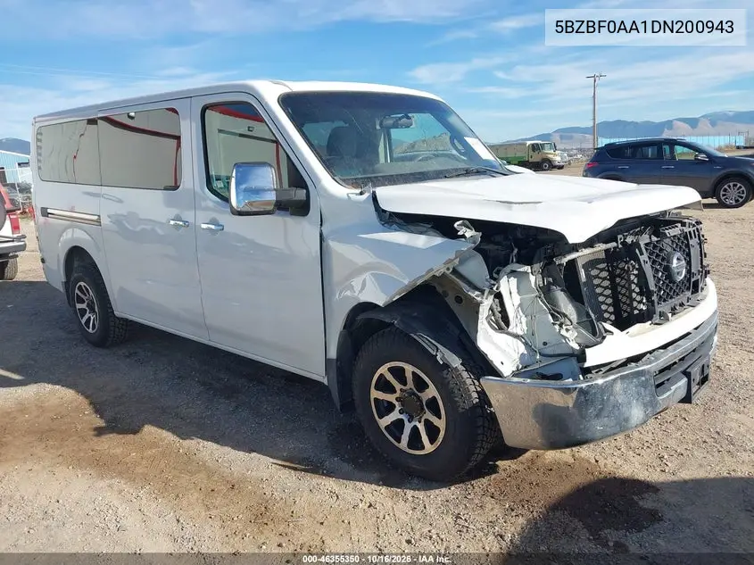 NISSAN NV 2013, VIN 5BZBF0AA1DN200943