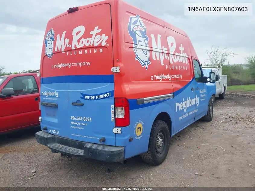 2015 NISSAN NV VIN 1N6AF0LX3FN807603 — фото 4